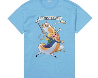 Fionna and Cake Graphic T-Shirt, Men&#39;s and Women&#39;s Sizes (FNC-22380)