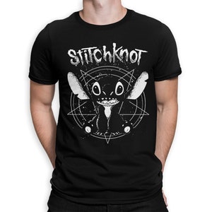 StitchKnot Grappig Metalen T-shirt, Lilo en Stitch Shirt, Heren- en Damesmaten (MUL-00807)