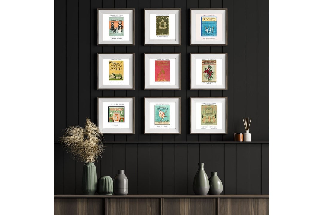 Colorful Wall Art Downloadable Gallery Wall Book Nook Decor Book Nook