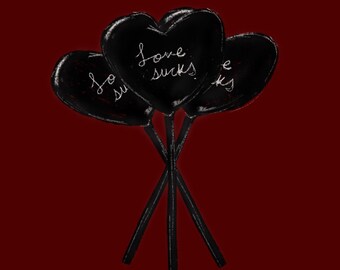 Love Sucks Lolli 4x6 Print | Glossy Finish