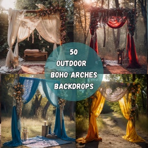 50 OUTDOOR BOHO BACKDROPS,wedding,maternity, digital photography backdrops, photoshop template, southern,photo prop editing,backdrop overlay