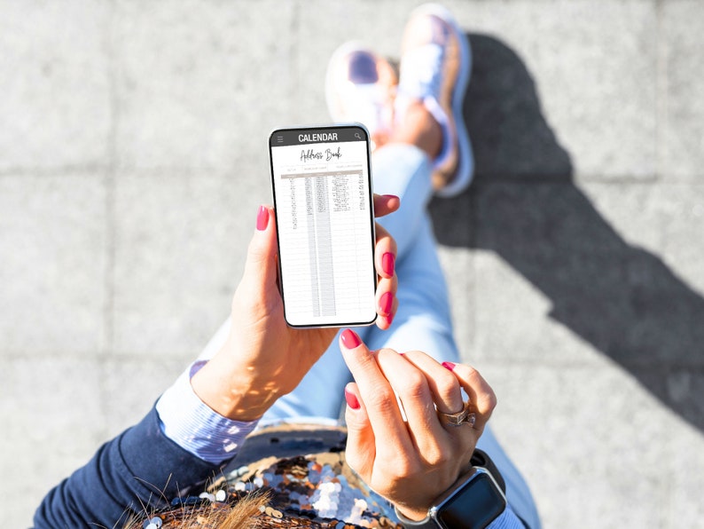 Contact List Address Book Google Sheets Spreadsheet Template Etsy