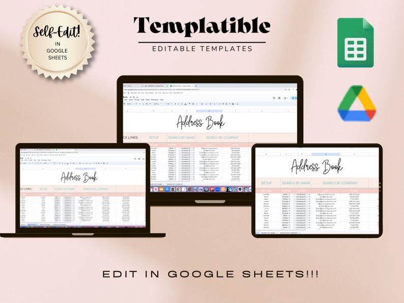 Address Book Google Sheets Business Spreadsheet Template Contact List ...