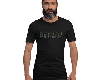 Berlin Abstract Art Graphic Font Unisex t-shirt
