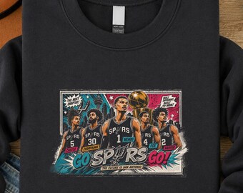 San Antonio Spurs Comic PNG, Diseño de camiseta de Fox Harper del Castillo de Wembanyama (Descarga instantánea)