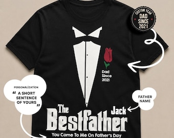 Camisa de esmoquin personalizada para papá, Papá desde Año (Descarga digital)