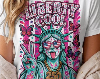 Estatua de la Libertad PNG, América 250, Gráfico de Coqueta Patriótica (Descarga digital)