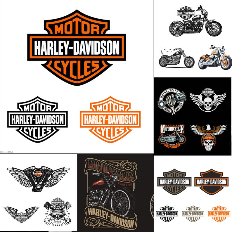 Harley Davidson SVG Bundle | Harley Davidson png bike logos bundle | Instant Download image 3