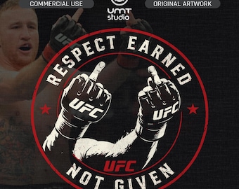 Ensemble Justin Gaethje Backflip MMA PNG SVG (téléchargement numérique)