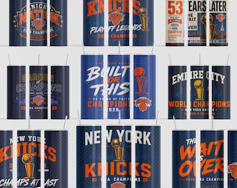 Paquete de envoltorios para vasos del campeonato de los New York Knicks 2026 (9 diseños)