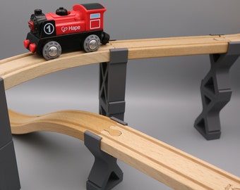 Bridge Lidl Train Set Compatible With Brio Stackable Bridge Pillar