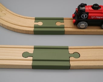 Connector plug socket male female adapter for child wooden railway compatible with Brio, Ikea, Lidl (children's toy or gift)