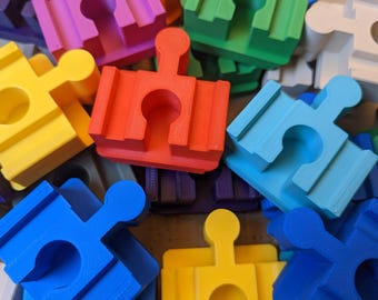 Duplo adapter, B-grade, second choice, for children, wooden train compatible with Brio, Ikea, Lidl (children's toy or gift)