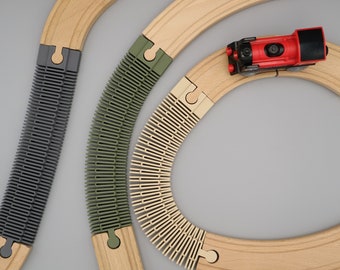 Flexible long XXL rail for children's wooden railway compatible with Brio, Ikea, Lidl (children's toy or gift)