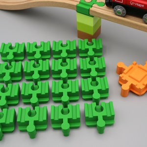 Duplo-Adapter für Holzeisenbahn-Schienen, geeignet für Brücken