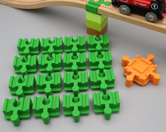 Pont adaptateur Duplo pour train en bois enfant compatible Brio, Ikea, Lidl (jouet enfant ou cadeau)