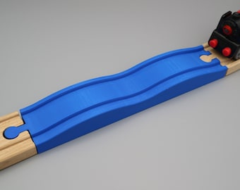 Wave track for children's wooden railway compatible with Brio, Ikea, Lidl (children's toy or gift)