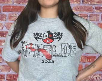 RBD T-shirt, rebelde tour, white rbd shirt, rbd 2023 tour shirt, rbd concert shirt, soy rebelde shirt, rbd 2023, rbd camisa, grey rbd shirt