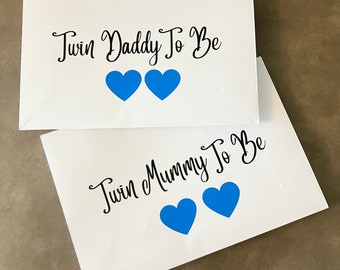 Expecting twins gift bag, twin parents to be gift bag, twin mummy to be, twin daddy to be, brother to be, mummy to be, grandparents to be,