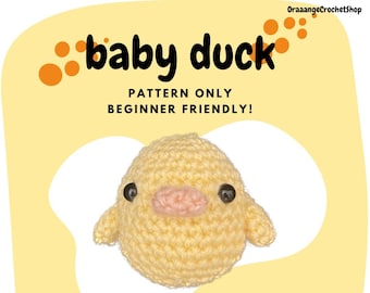 Schema Amigurumi all'uncinetto Baby Duck (per principianti)