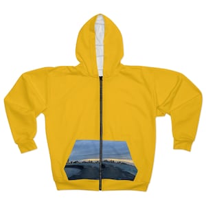 Zip Hoodie - Yellow, Sunset