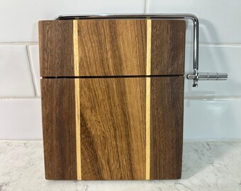 Australian Hardwood Cheese Slicer & Server - Recycled Timber + Stainless Steel