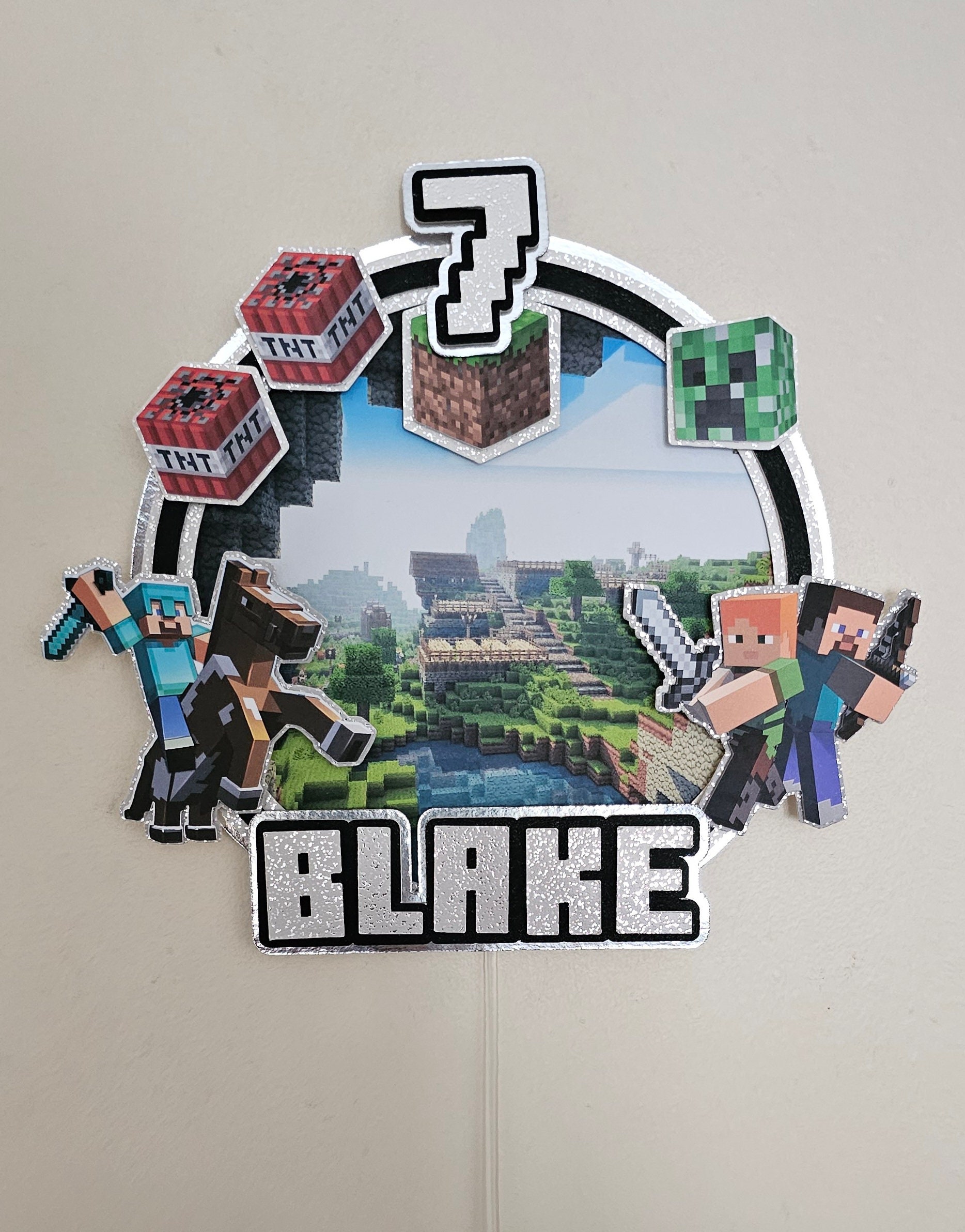 Handmade Minecraft Cake Topper