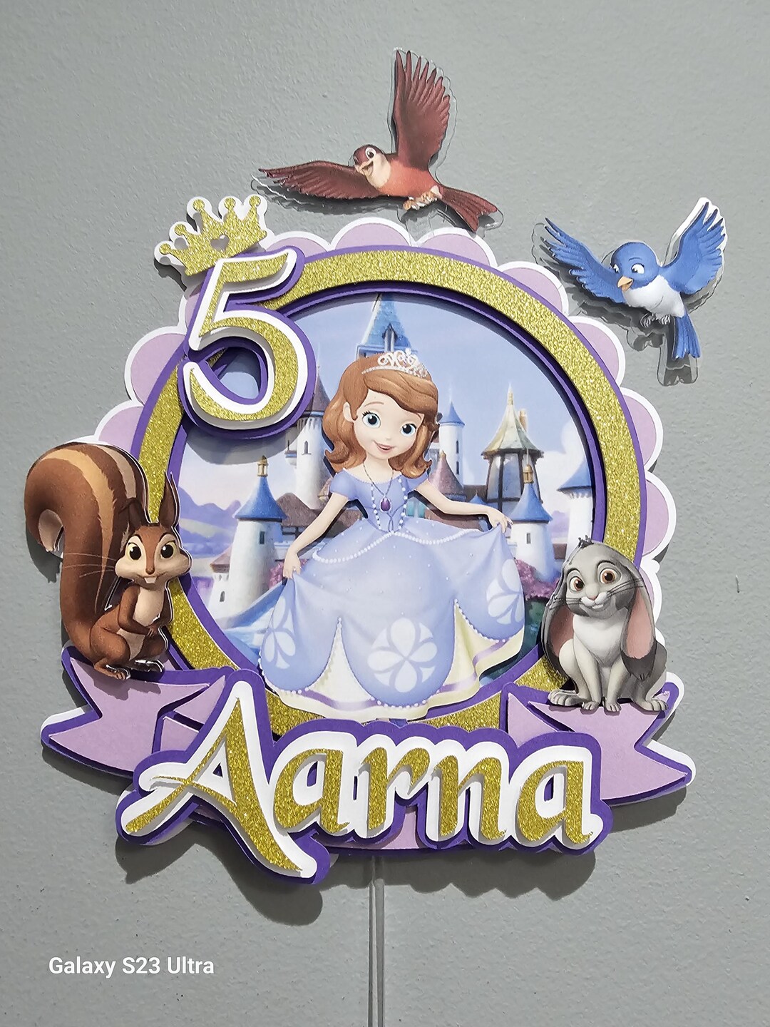 Sofia the First Inspired Cake Topper - Etsy Israel