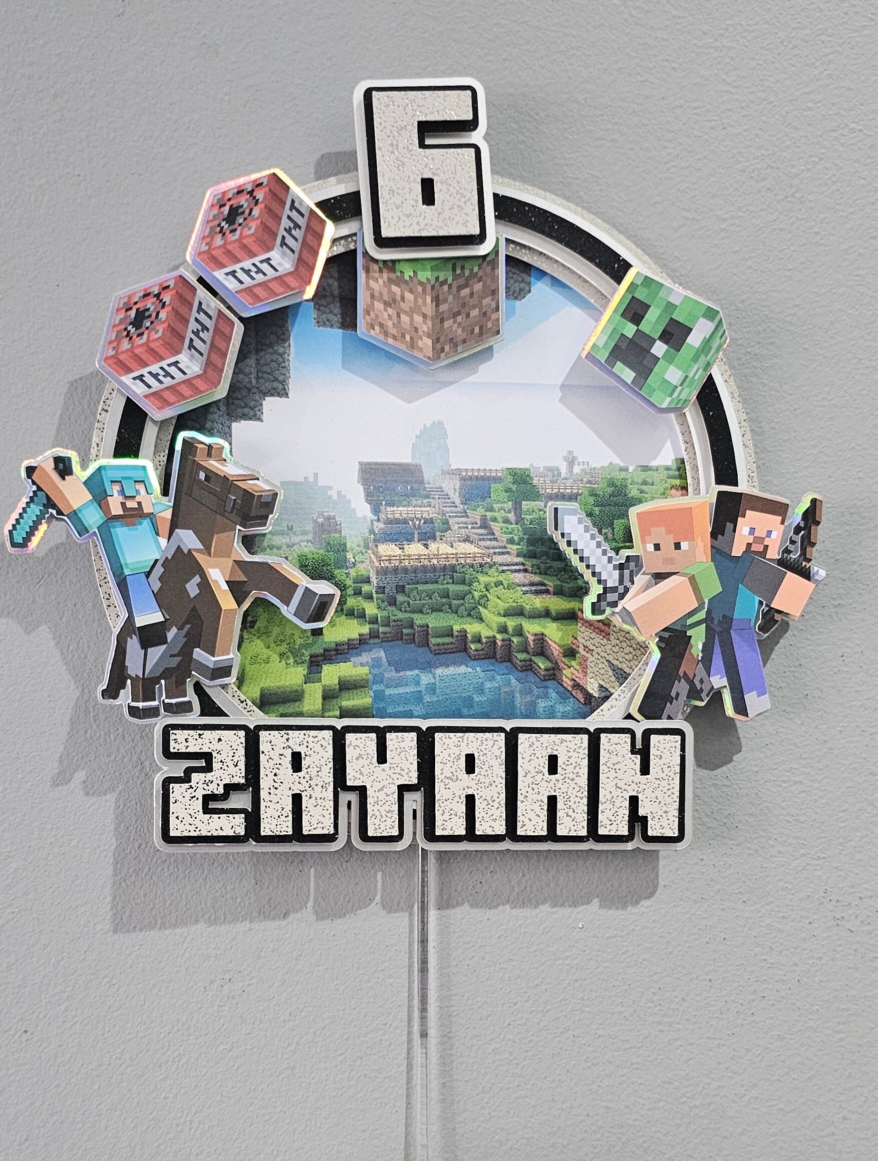 Handmade Minecraft Cake Topper