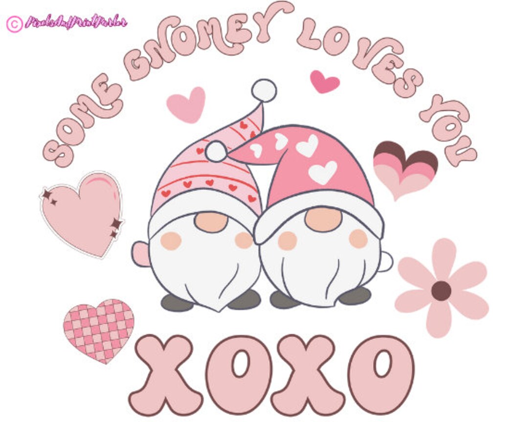 Retro Valentine PNG, XOXO SVG, Png for Shirts, Groovy Font, Gnomes ...