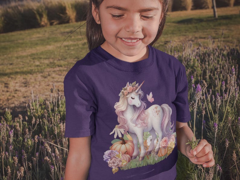 Pastel Unicorn Fall Clipart PNG Fantasy Creature SVG Downloadable