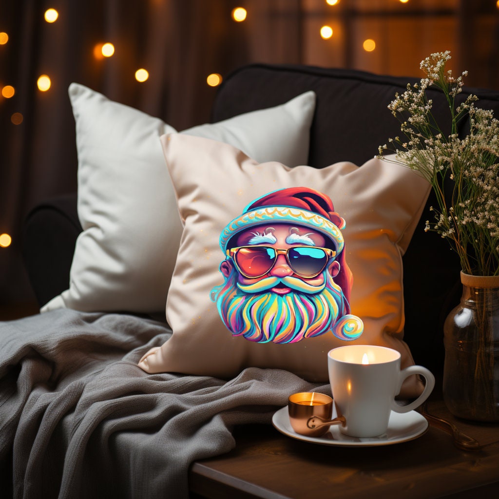 Santa PNG Design, Retro Chic Santa With Sunglasses Christmas Clipart ...