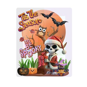 Halloween PNG Sublimation, Santa Halloween, Halloween Skeleton: Tis The Season To Be Spooky. PNG Files for Sublimation. Fall Pumpkins PNG.