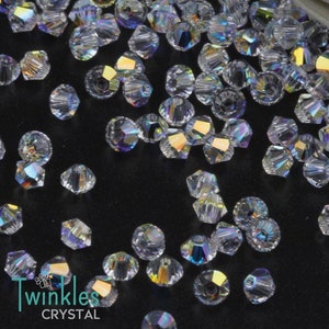 Swarovski 3mm Crystal AB Bicone Bead Xilion Bead #5328-3mm-001AB