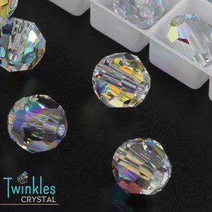 Swarovski 8mm Crystal AB Round Bead Classic Beads #5000-08-001AB