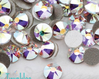 Swarovski 144pcs Flatback Crystal - 001AB, No Hotfix Rhinestone Nails Art Decoration #2058/2088