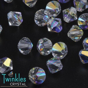 Swarovski 6mm Crystal AB Bicone Bead Xilion Bead #5328-6mm-001AB