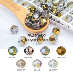 Swarovski 8mm 24pcs Crystal Round Bead Classic Beads #5000-08 Effects - U Pick Color