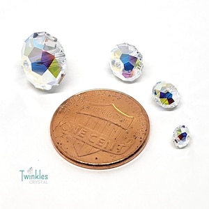 Swarovski 4mm 6mm 8mm Crystal Rondelle Bead Briolette Bead #5040-001AB