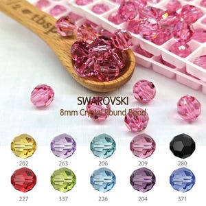 Swarovski 8mm 24pcs Crystal Round Bead Classic Beads #5000-08 - U Pick Color