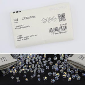 Swarovski 2.5mm 3mm 4mm 5mm 6mm Crystal AB Bicone Bead #5328-001AB - U Pick