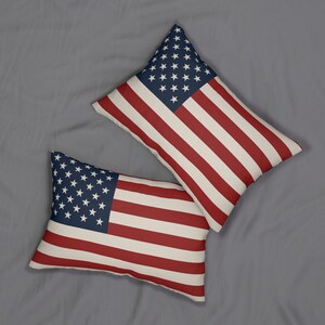 Lendenkissen mit USA-Flagge - Patriotisches amerikanisches Dekor, hergestellt in den USA Bild 5