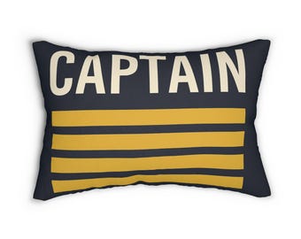 Almohada lumbar de aviación, decoración de sofá para piloto, almohada decorativa de poliéster hilado, diseño con leyenda