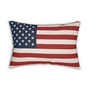 Lendenkissen mit USA-Flagge - Patriotisches amerikanisches Dekor, hergestellt in den USA Bild 7