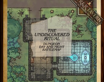 Dungeons and Dragons Virtual Tabletop Digital Map Download |DnD Battle Map| Dungeon | Owlbear | Roll20 | The Undiscovered Ritual | Day/Night