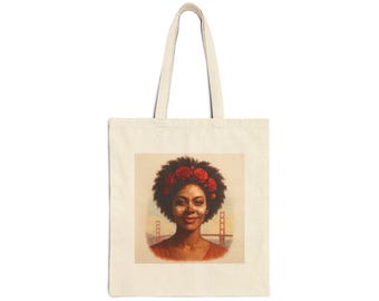 Borsa tote in tela di cotone