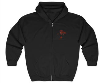 Felpa con cappuccio ricamata ILWU West Coast, comoda, unisex, con zip intera - Perfetta per le giornate casual, un regalo ideale per gli amici, perfetta per l'autunno/inverno.