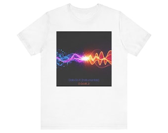 Data Do It (strumentali) Maglietta grafica con onda sonora al neon / Maglietta con forma d'onda audio colorata