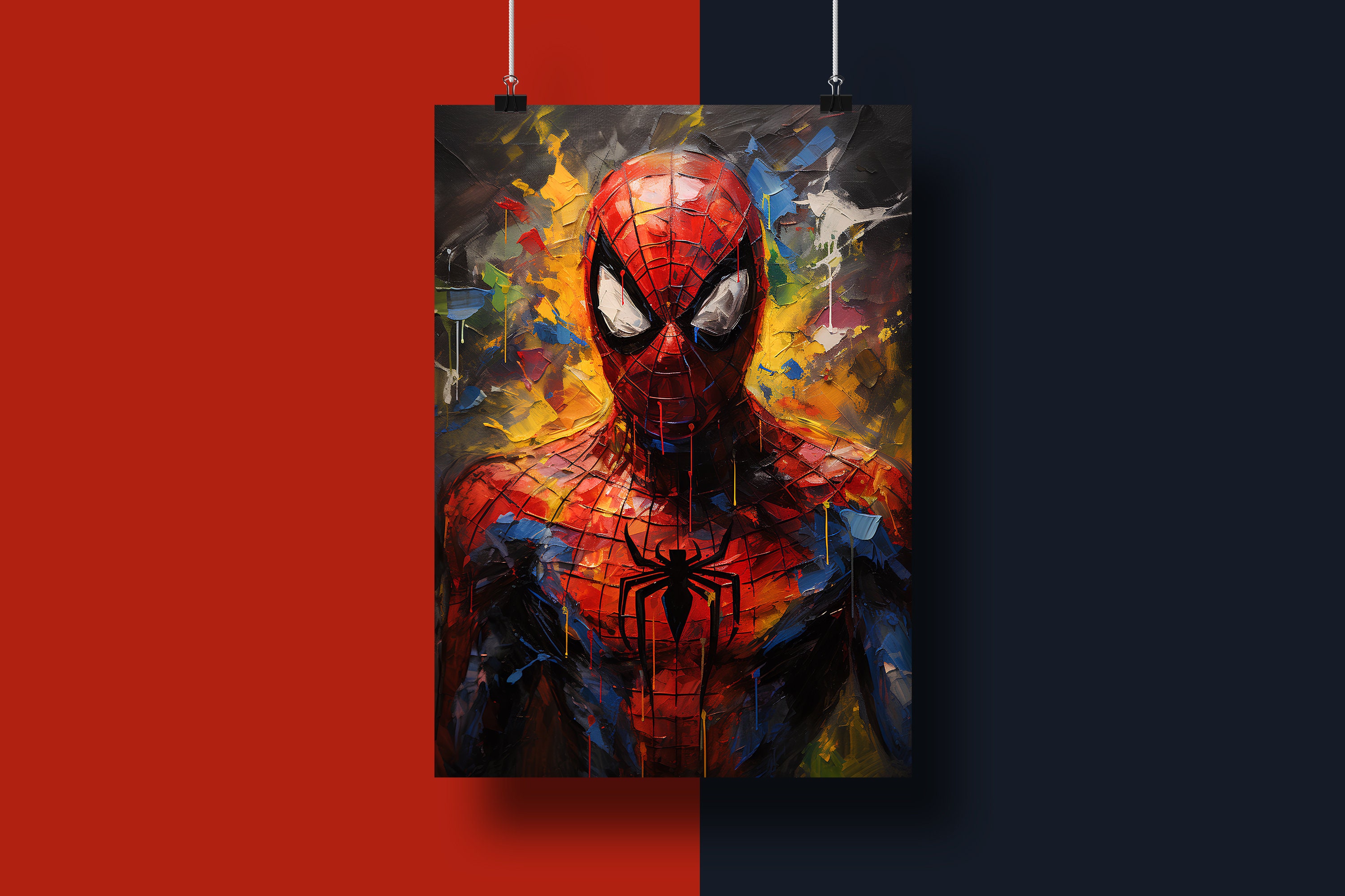 Spiderman Art Print Marvel Fan Art Marvel Superhero Wall Poster Digital ...