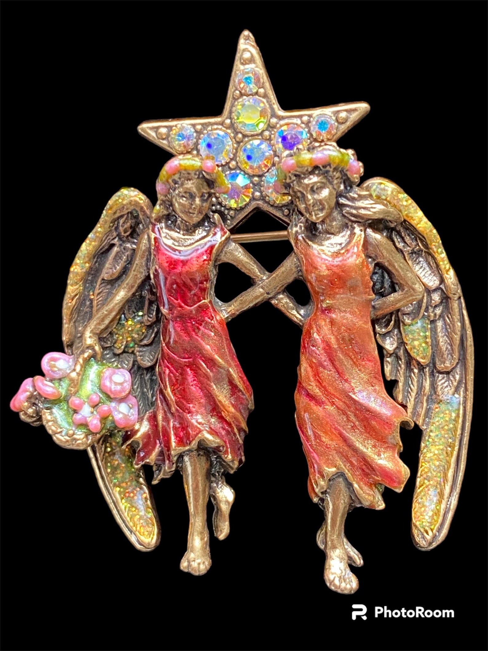 Broche Pin émaillée "Fearie Fairies" (Fées) En étain - Marque BUTW - Réf. 4808B - Neuf Avec étiquettes